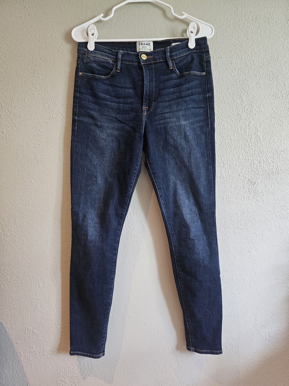 FRAME Le High Skinny Hoffman Dark Wash High Rise Jeans Size 30